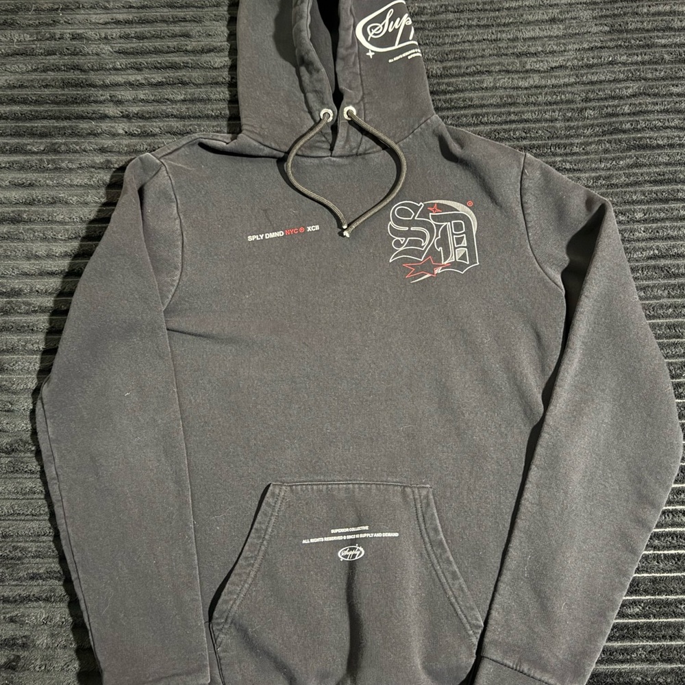 Stylish Black Hoodie with Logo Design